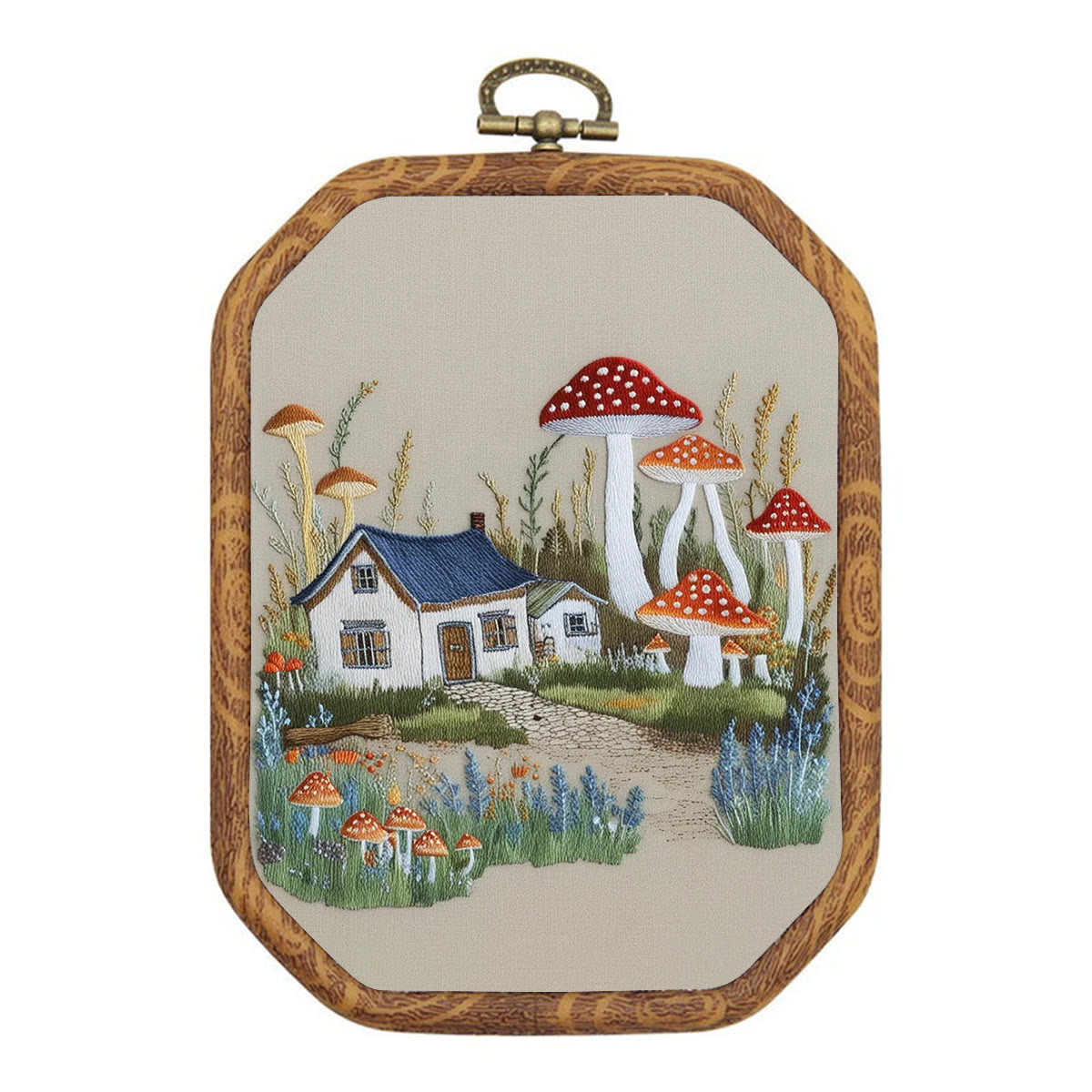 Rubbyoo Embroidery Kit-  Mushroom Village - image 1