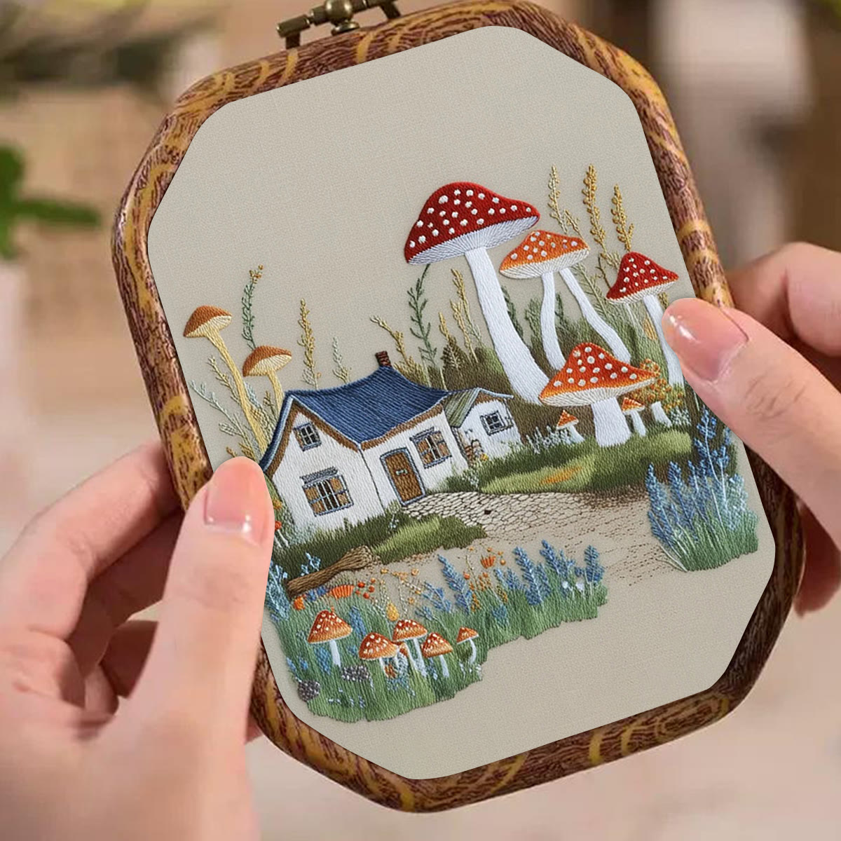 Rubbyoo Embroidery Kit-  Mushroom Village - image 5