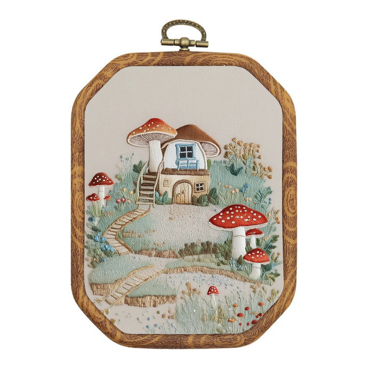 Rubbyoo Embroidery Kit-  Mushroom House Path - image 1