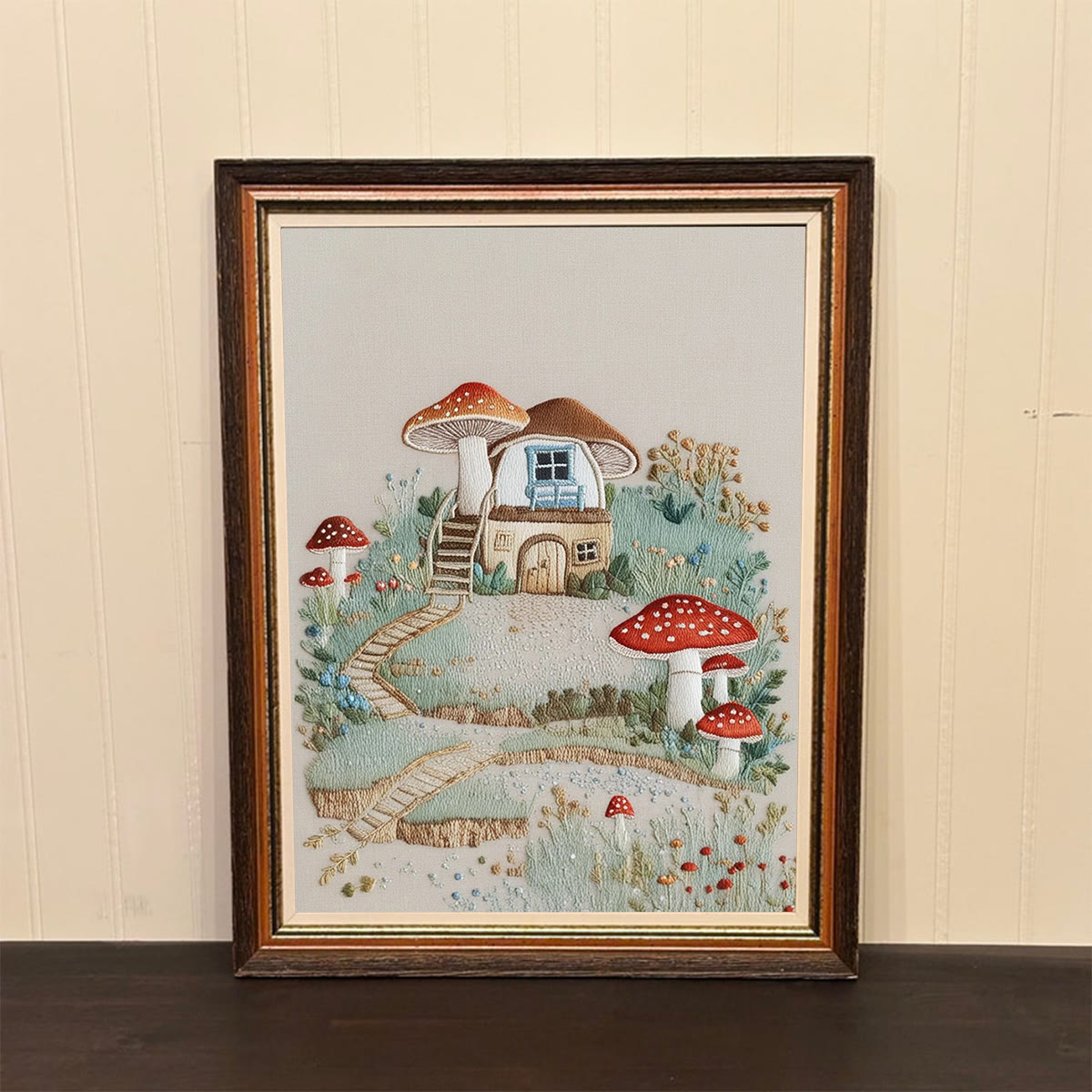 Rubbyoo Embroidery Kit-  Mushroom House Path - image 2