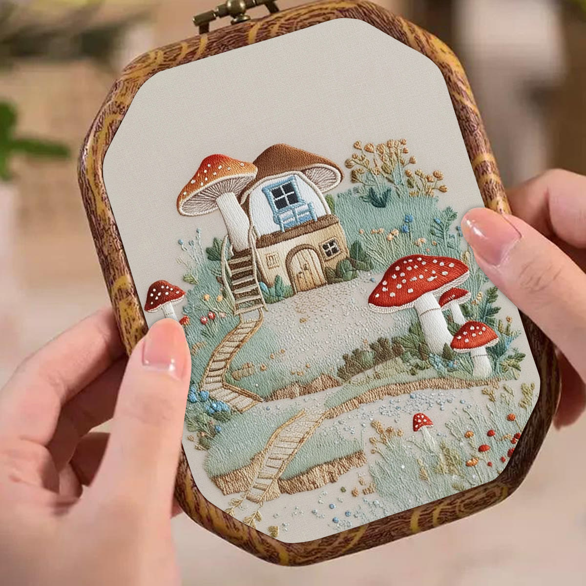 Rubbyoo Embroidery Kit-  Mushroom House Path - image 5