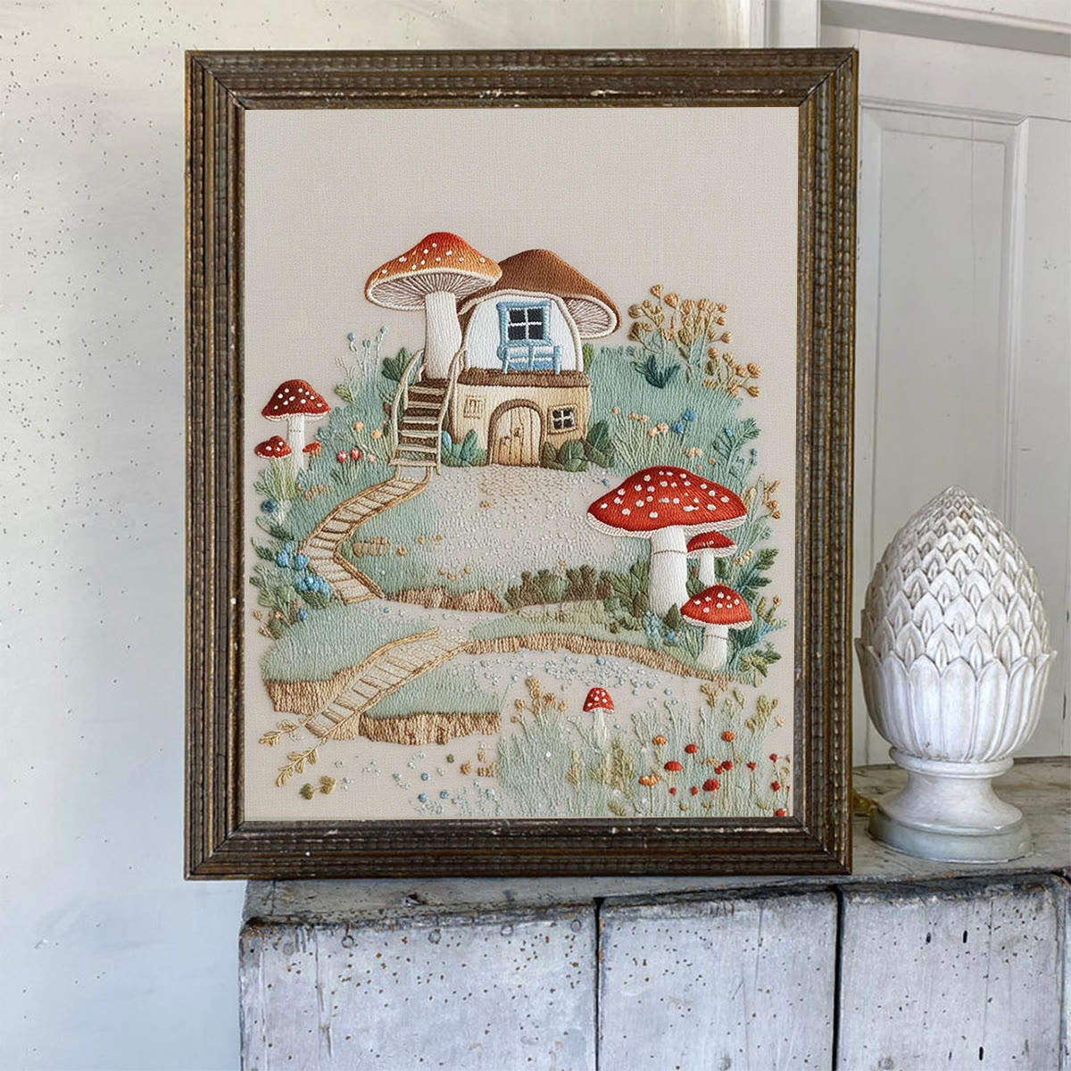 Rubbyoo Embroidery Kit-  Mushroom House Path - image 6