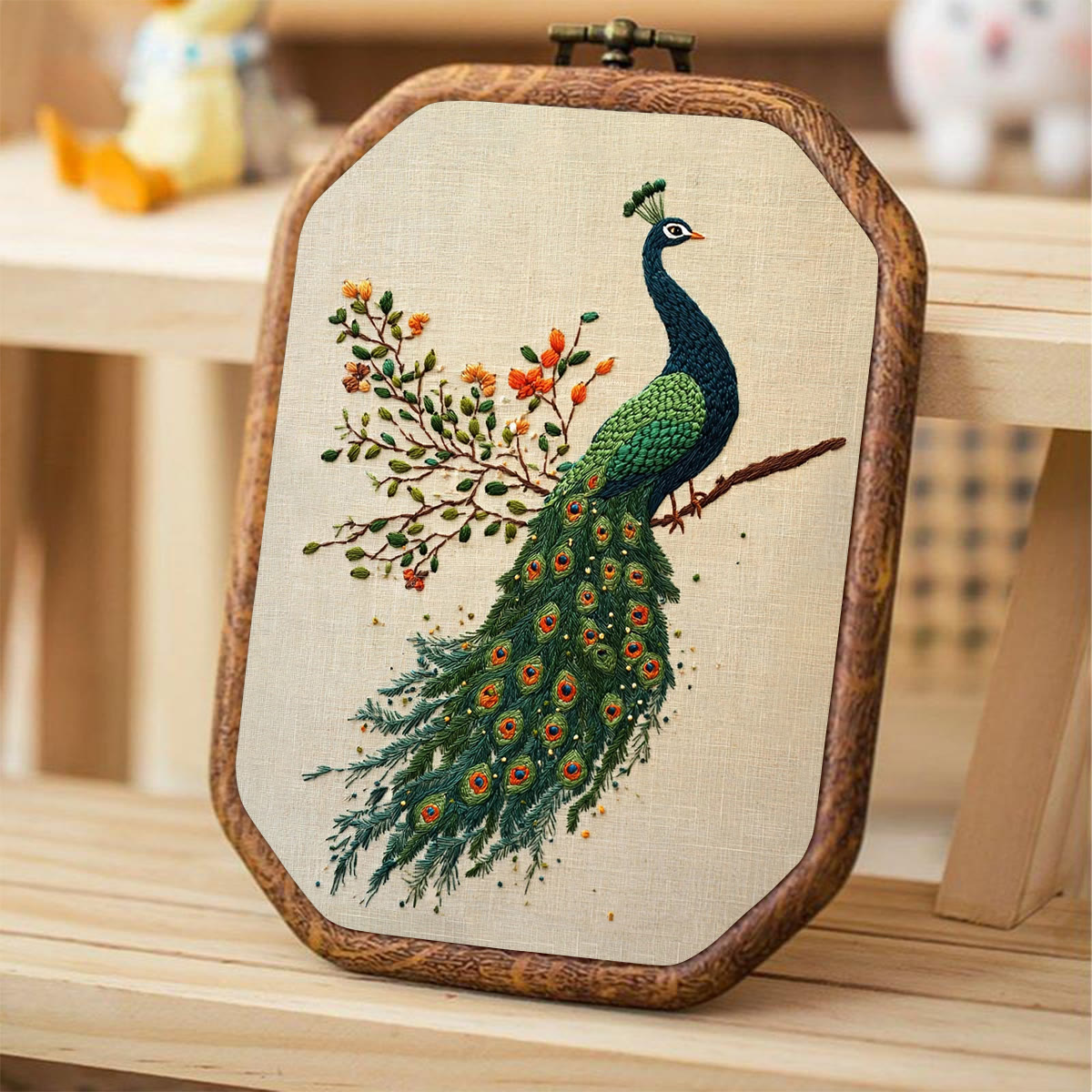 Rubbyoo Embroidery Kit-  Flower Branch Peacock - image 5