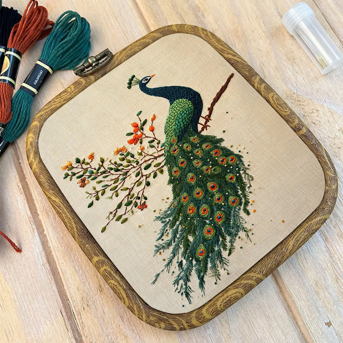 Rubbyoo Embroidery Kit-  Flower Branch Peacock - image 10