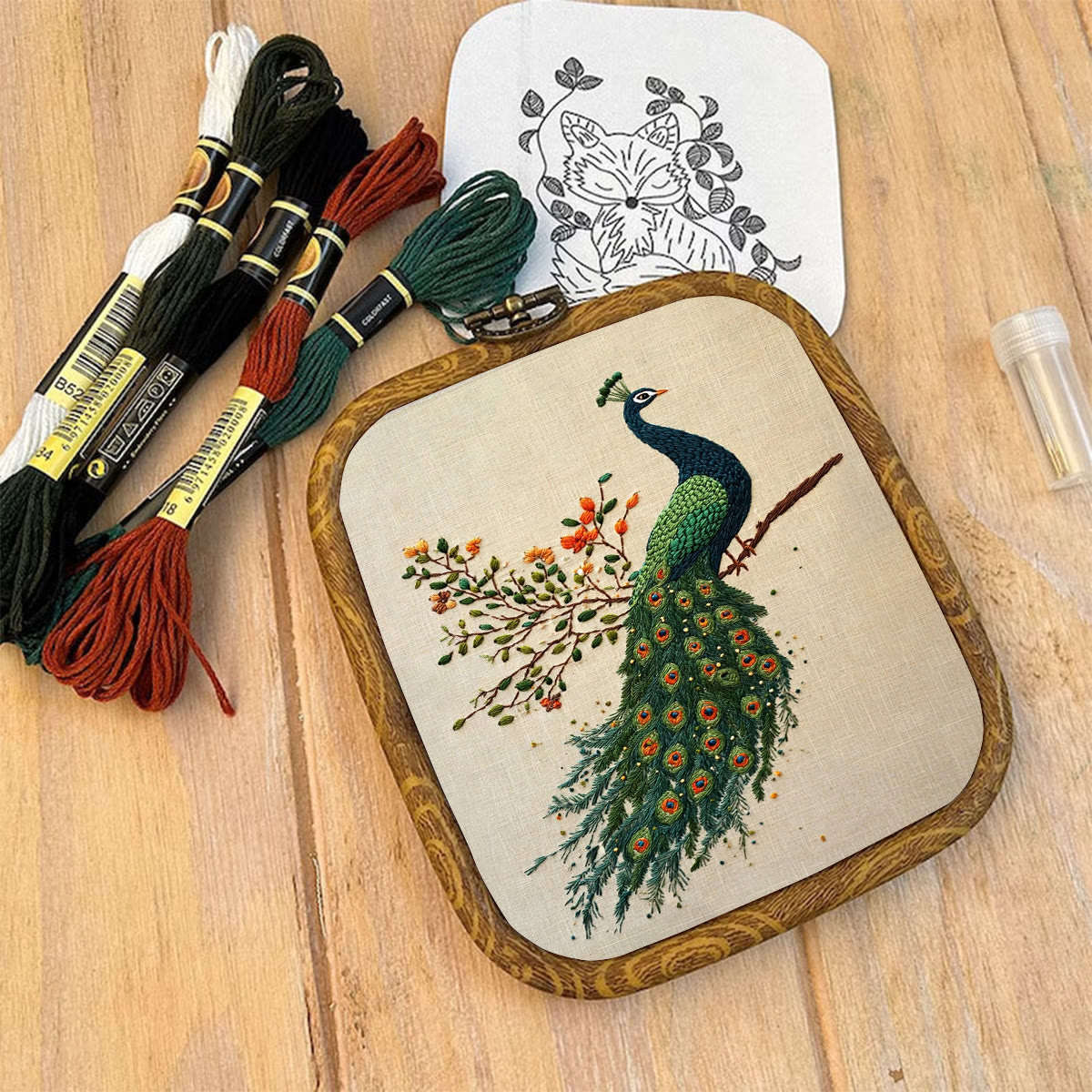 Rubbyoo Embroidery Kit-  Flower Branch Peacock - image 9