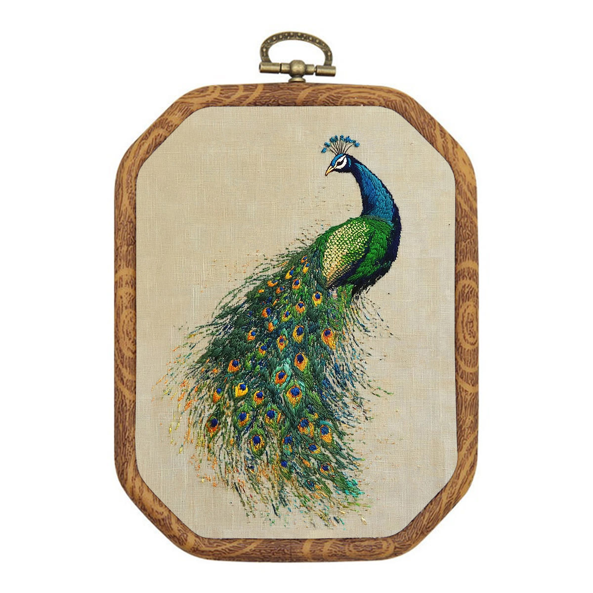 Rubbyoo Embroidery Kit-   Beautiful Tail Peacock - image 1