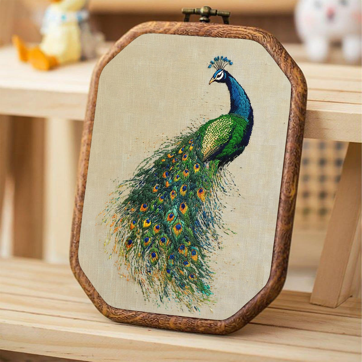 Rubbyoo Embroidery Kit-   Beautiful Tail Peacock - image 4