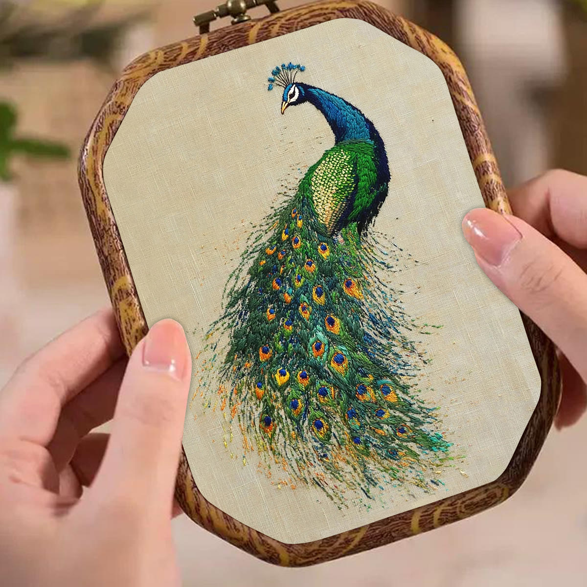 Rubbyoo Embroidery Kit-   Beautiful Tail Peacock - image 7