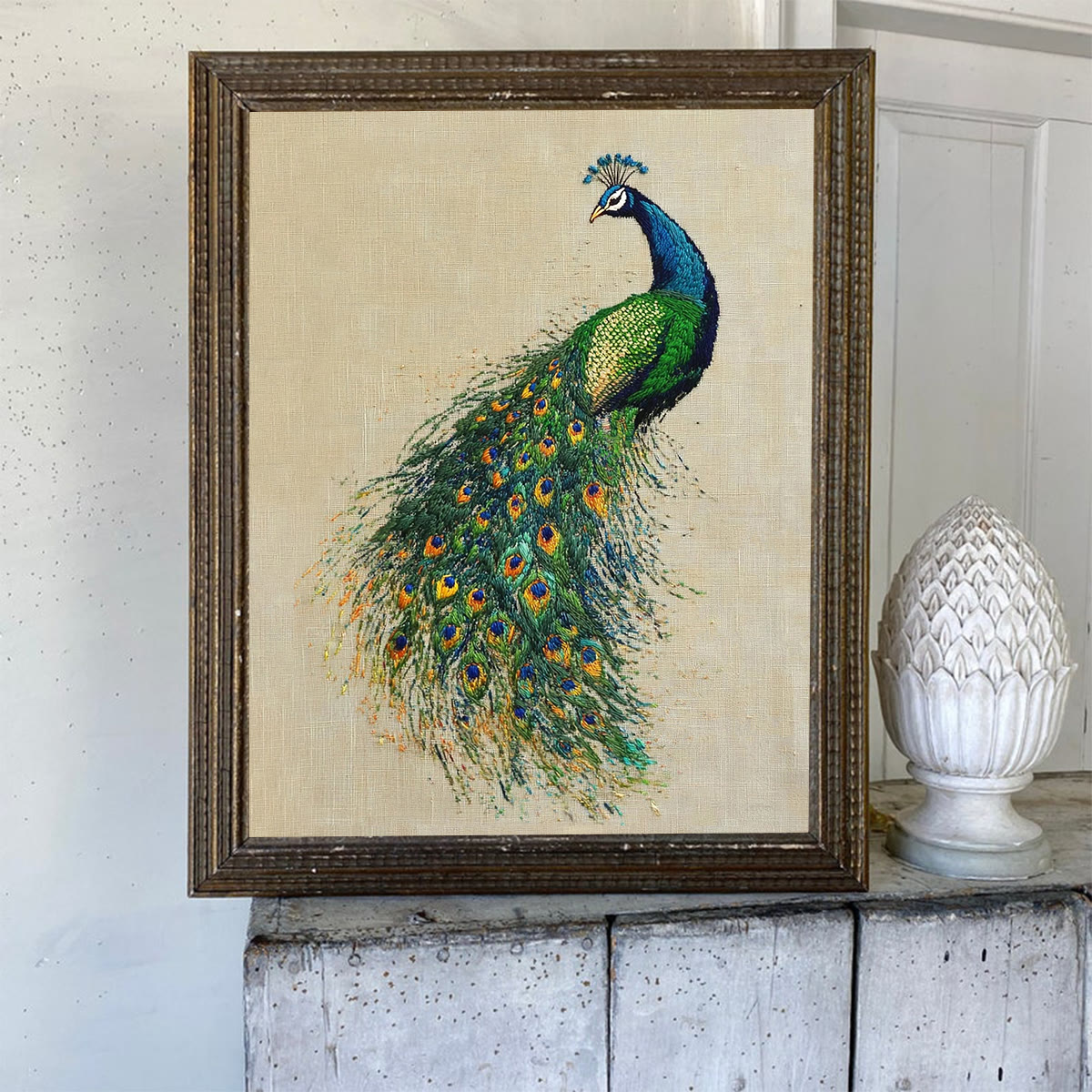 Rubbyoo Embroidery Kit-   Beautiful Tail Peacock - image 6