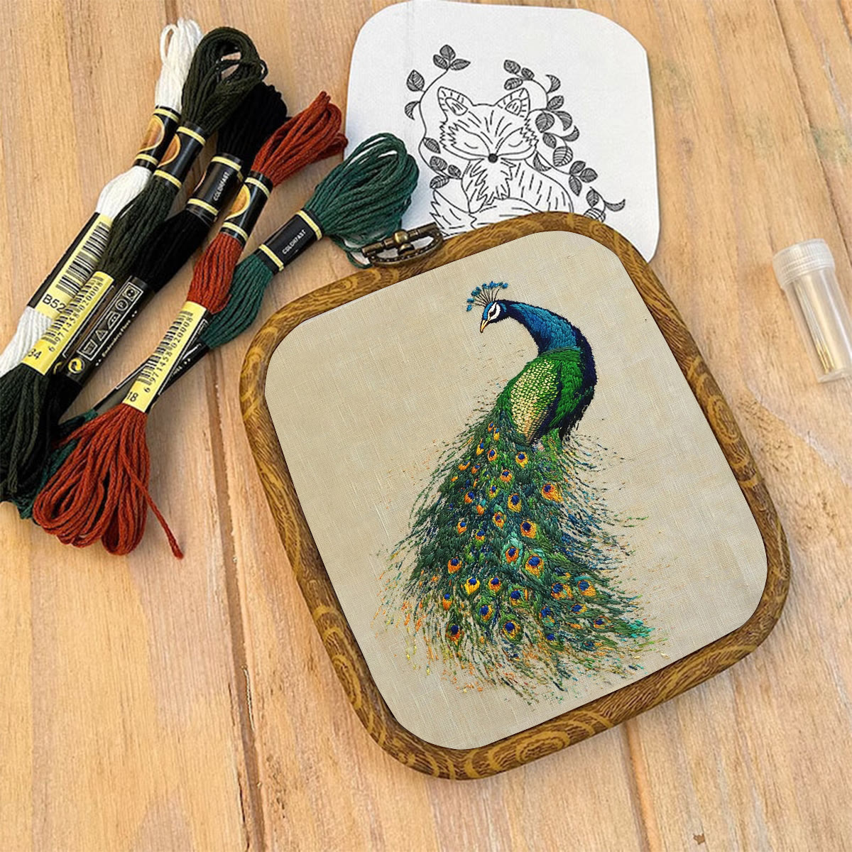 Rubbyoo Embroidery Kit-   Beautiful Tail Peacock - image 9