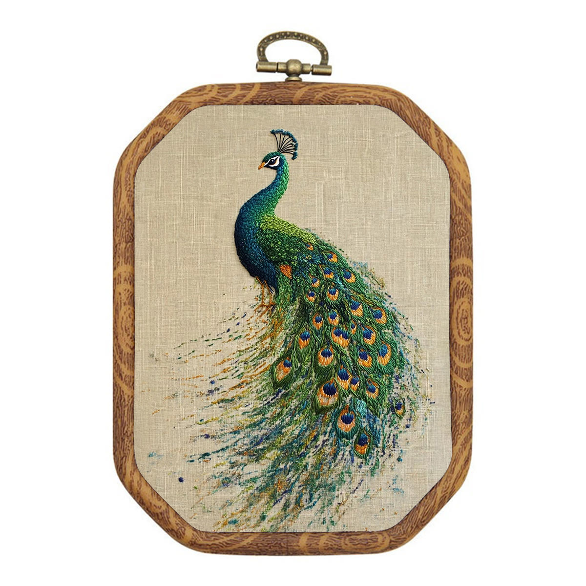 Rubbyoo Embroidery Kit-   Beautiful Tail Peacock 2 - image 1
