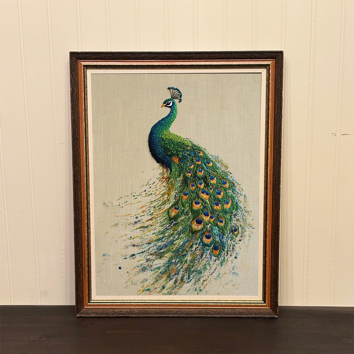 Rubbyoo Embroidery Kit-   Beautiful Tail Peacock 2 - image 3
