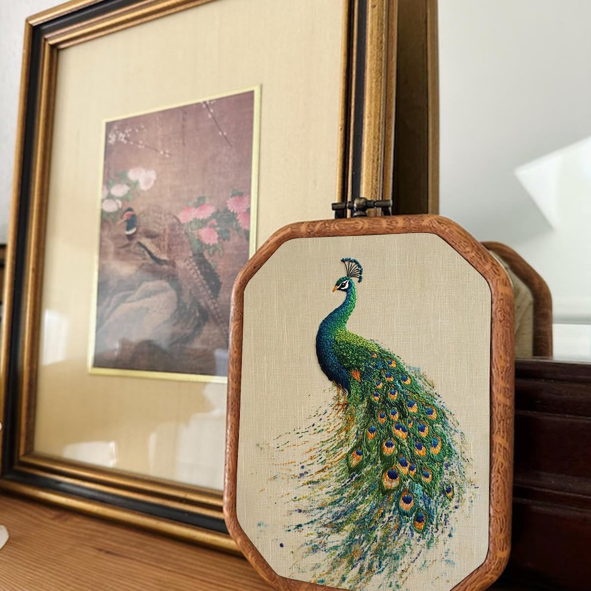 Rubbyoo Embroidery Kit-   Beautiful Tail Peacock 2 - image 2