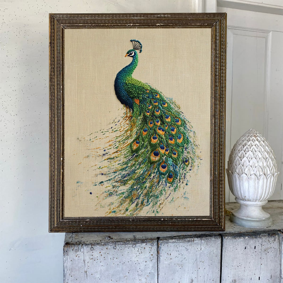 Rubbyoo Embroidery Kit-   Beautiful Tail Peacock 2 - image 7
