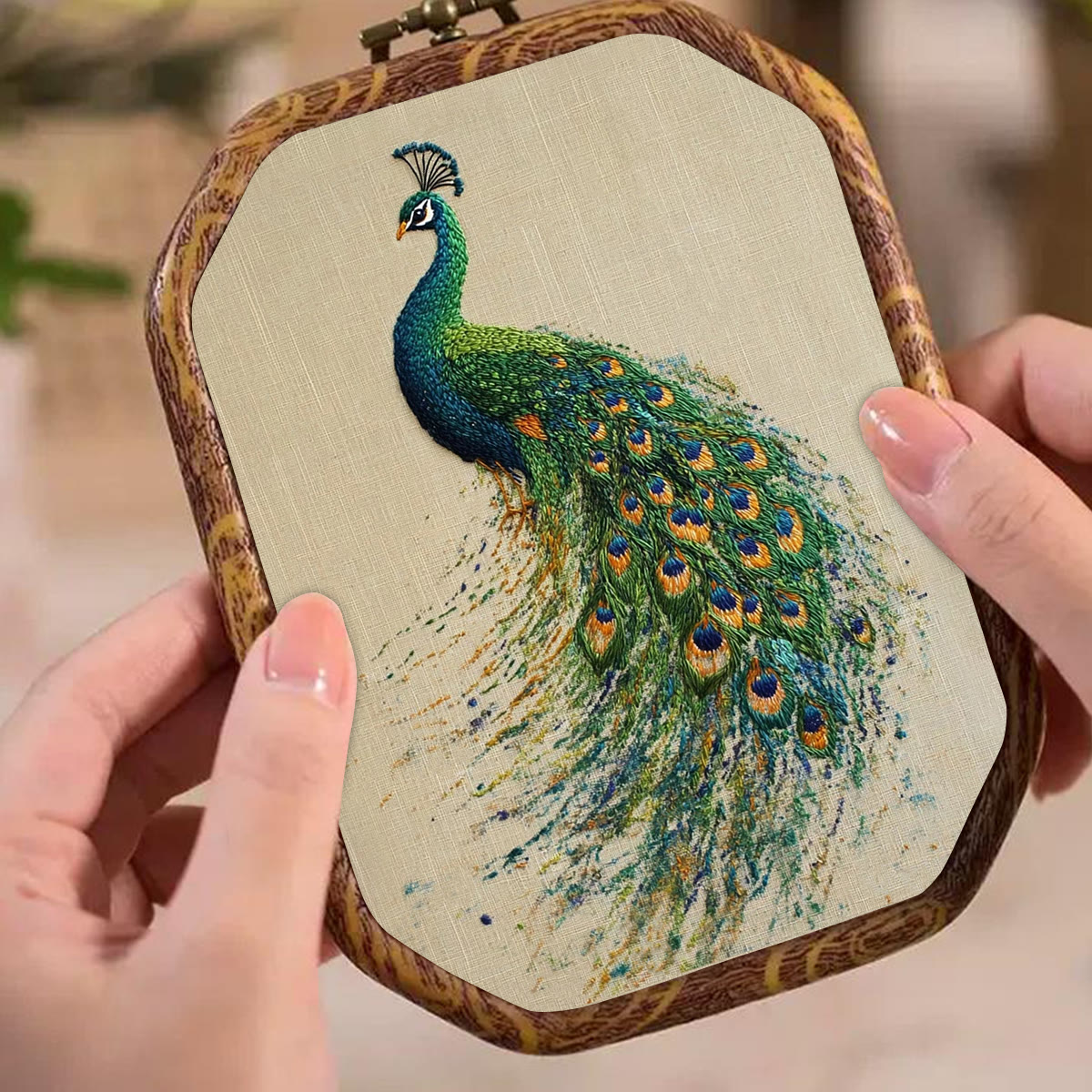 Rubbyoo Embroidery Kit-   Beautiful Tail Peacock 2 - image 6