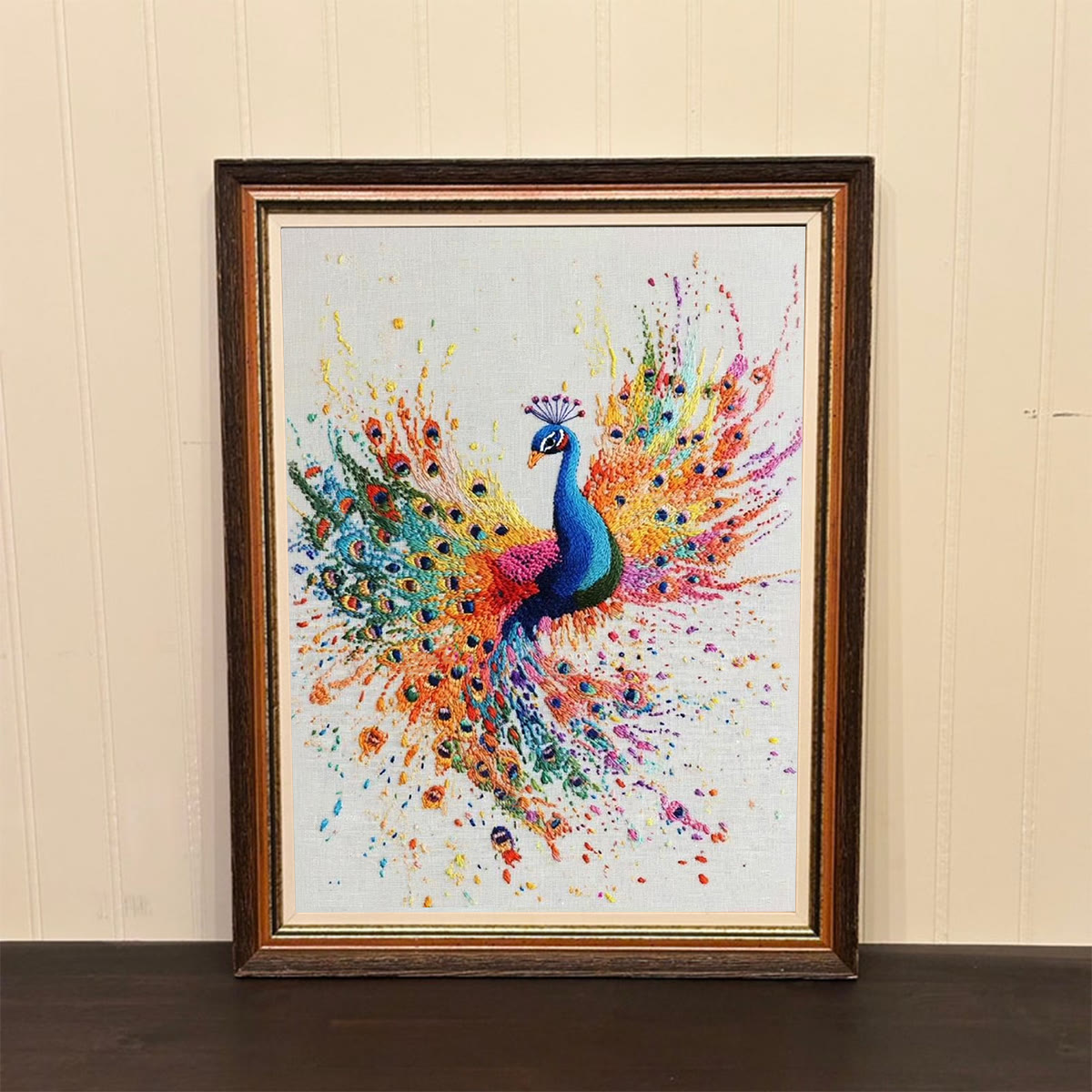 Rubbyoo Embroidery Kit-  Colorful Wings Peacock - image 3