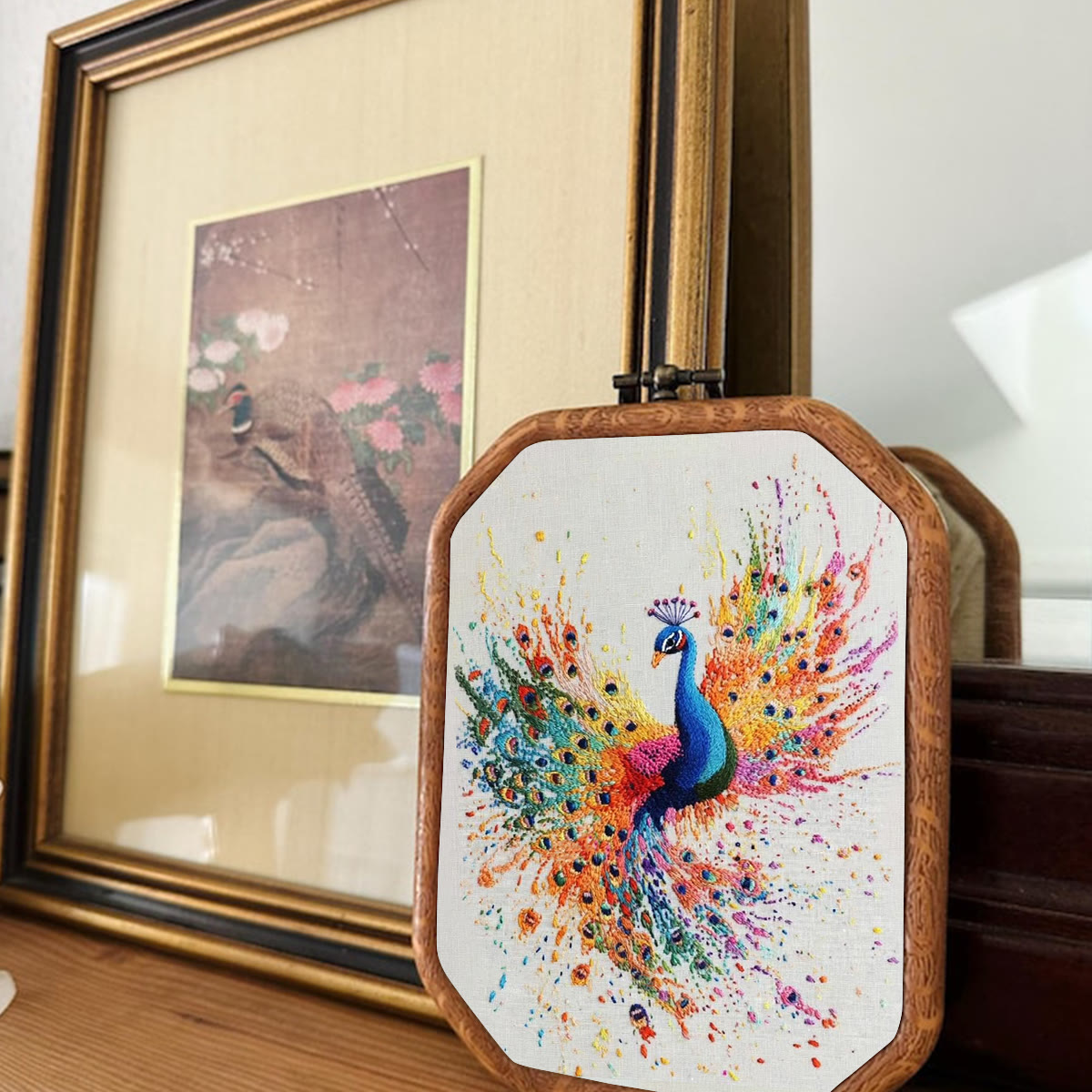 Rubbyoo Embroidery Kit-  Colorful Wings Peacock - image 2