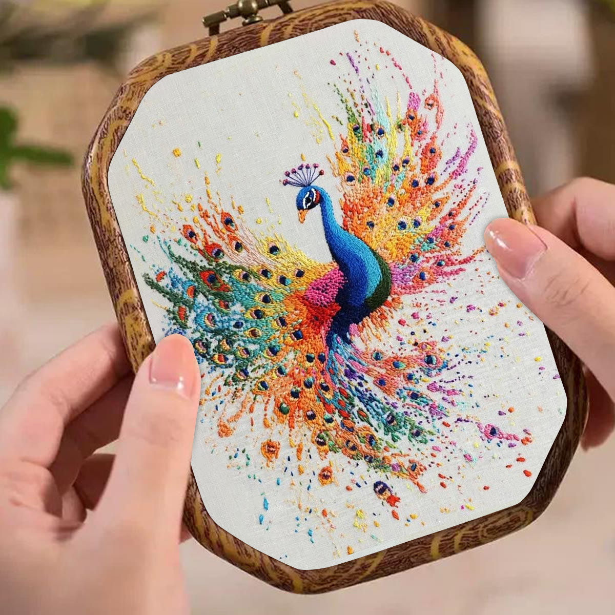 Rubbyoo Embroidery Kit-  Colorful Wings Peacock - image 5