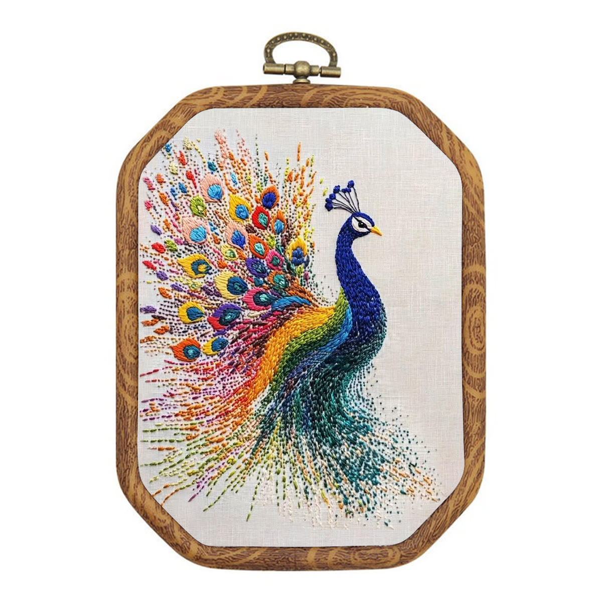 Rubbyoo Embroidery Kit-  Colorful Tail Peacock - image 1