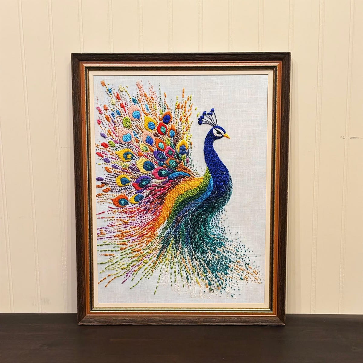 Rubbyoo Embroidery Kit-  Colorful Tail Peacock - image 2