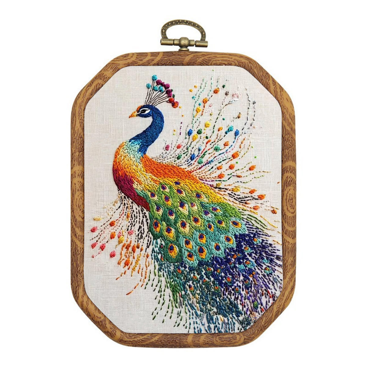 Rubbyoo Embroidery Kit-  Colorful Peacock - image 1