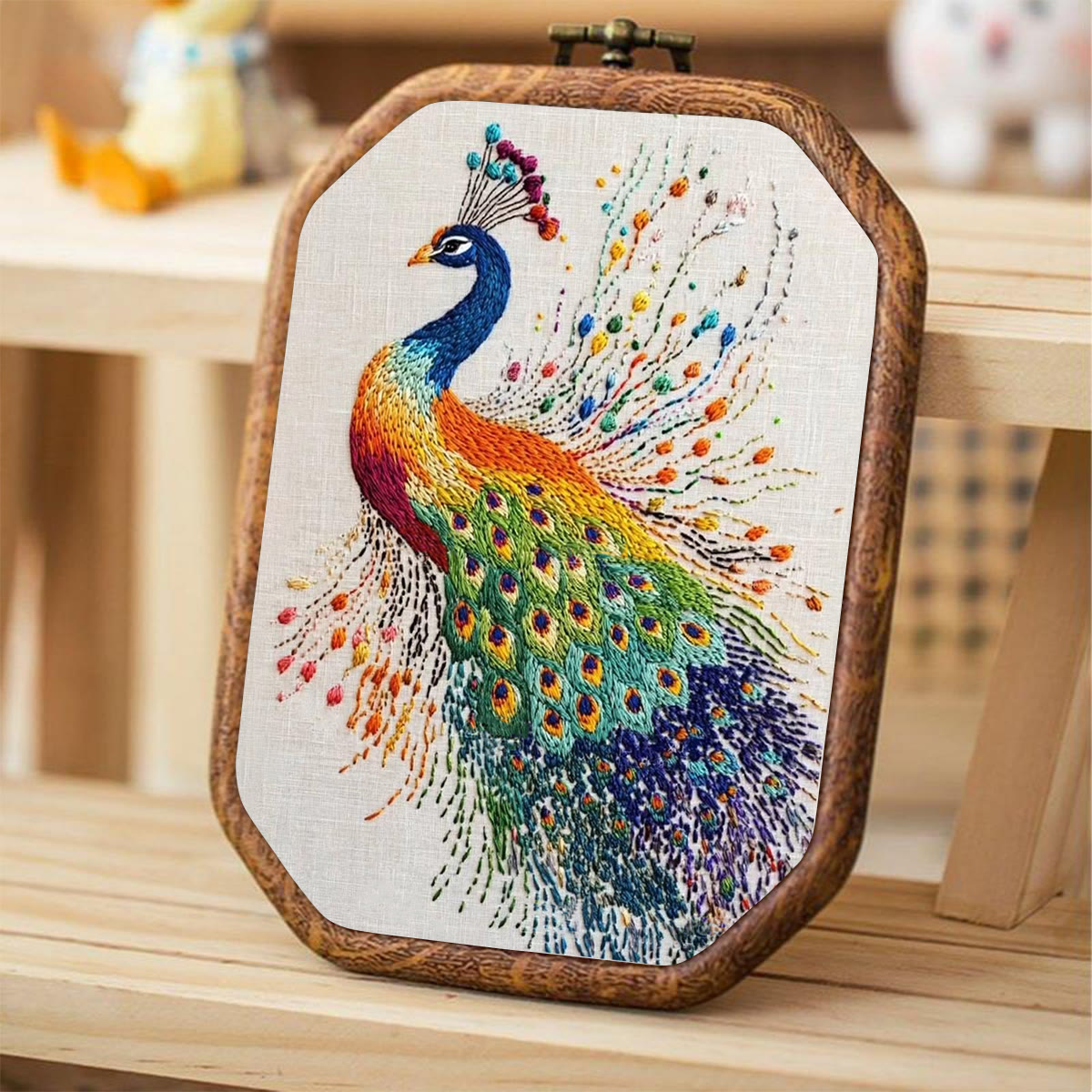 Rubbyoo Embroidery Kit-  Colorful Peacock - image 4