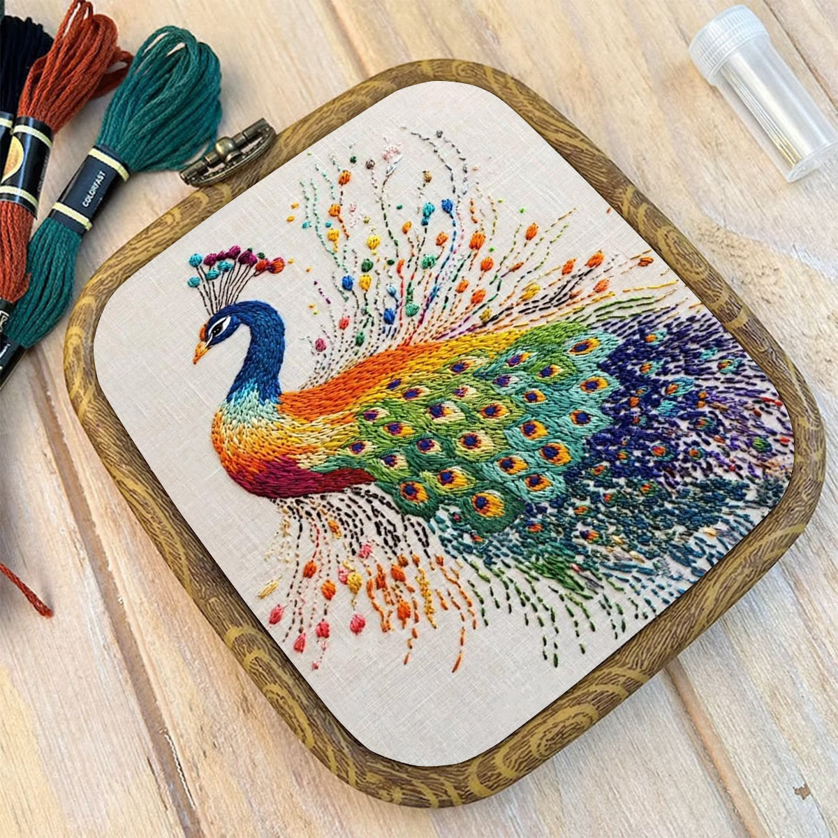 Rubbyoo Embroidery Kit-  Colorful Peacock - image 10