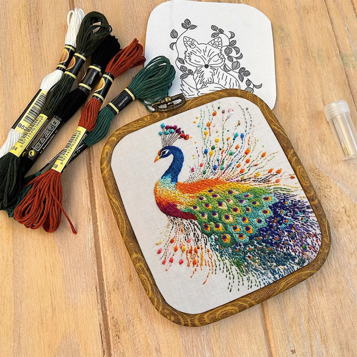 Rubbyoo Embroidery Kit-  Colorful Peacock - image 9