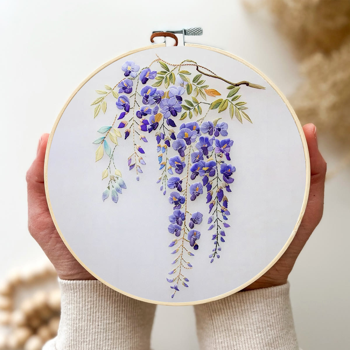 Rubbyoo Embroidery Kit-   Wisteria Flower - image 2