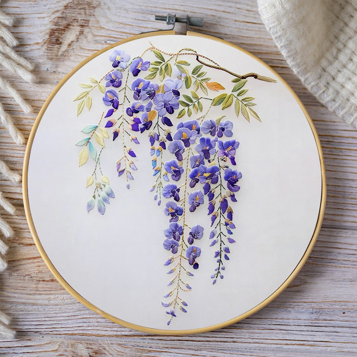 Rubbyoo Embroidery Kit-   Wisteria Flower - image 8