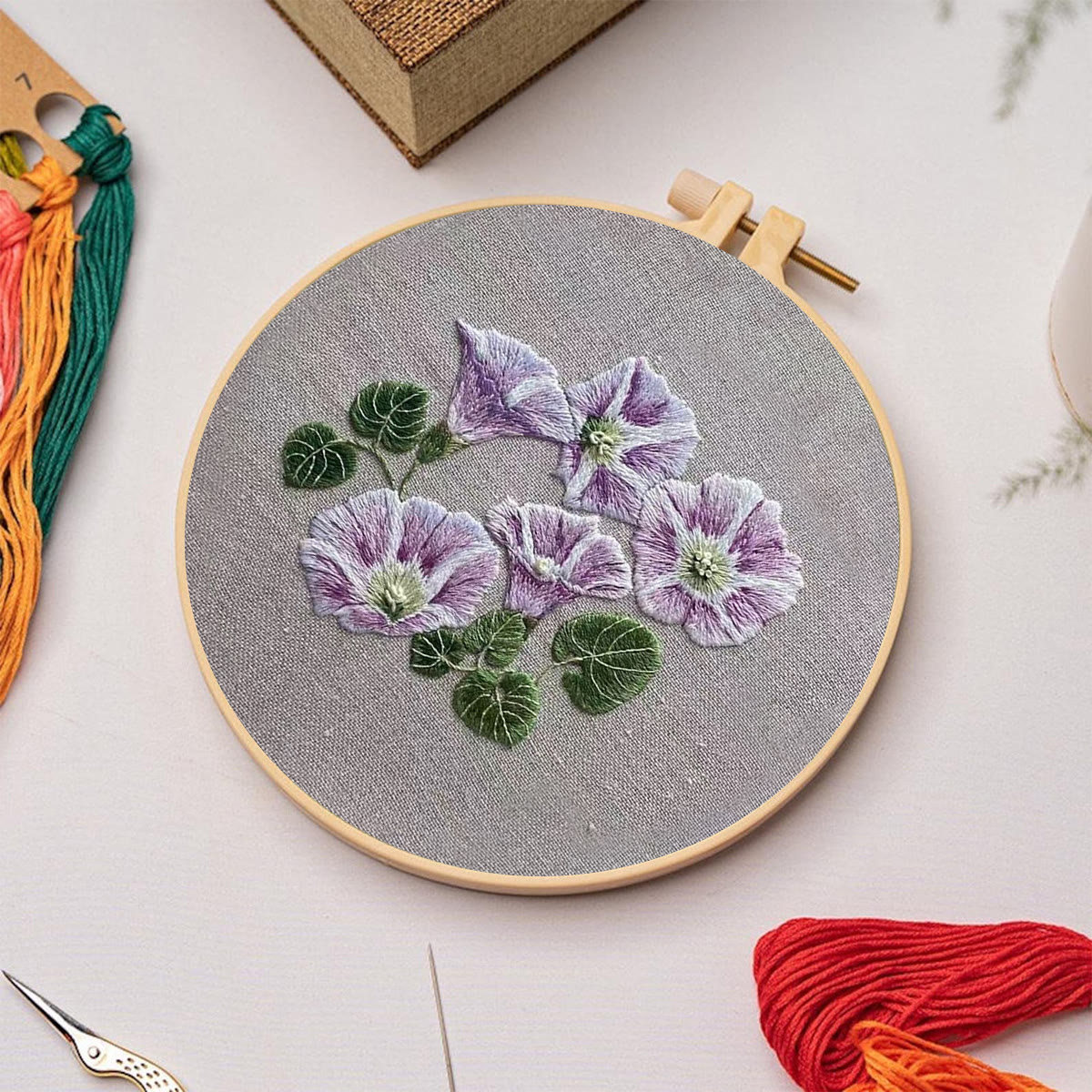 Rubbyoo Embroidery Kit- Mini Purple Hortensia - image 3