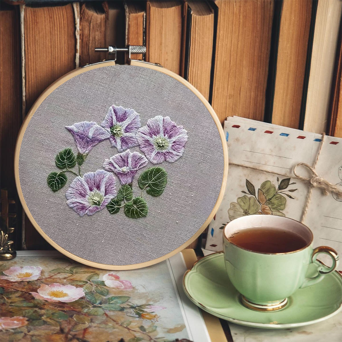 Rubbyoo Embroidery Kit- Mini Purple Hortensia - image 6