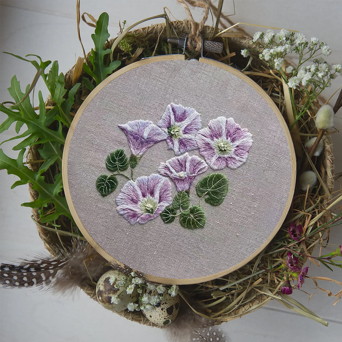 Rubbyoo Embroidery Kit- Mini Purple Hortensia - image 8