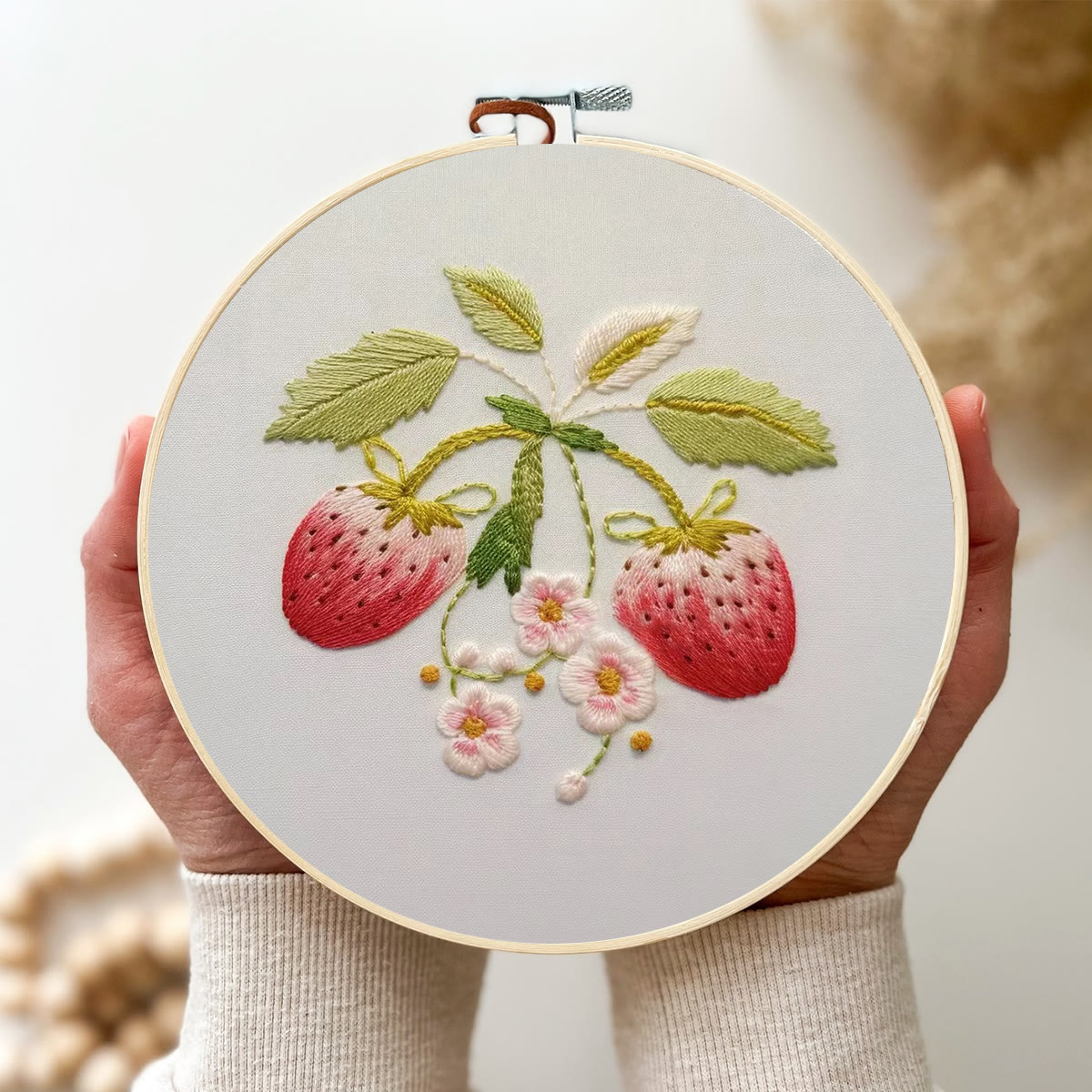 Rubbyoo Embroidery Kit-  Strawberry Blossoms - image 3