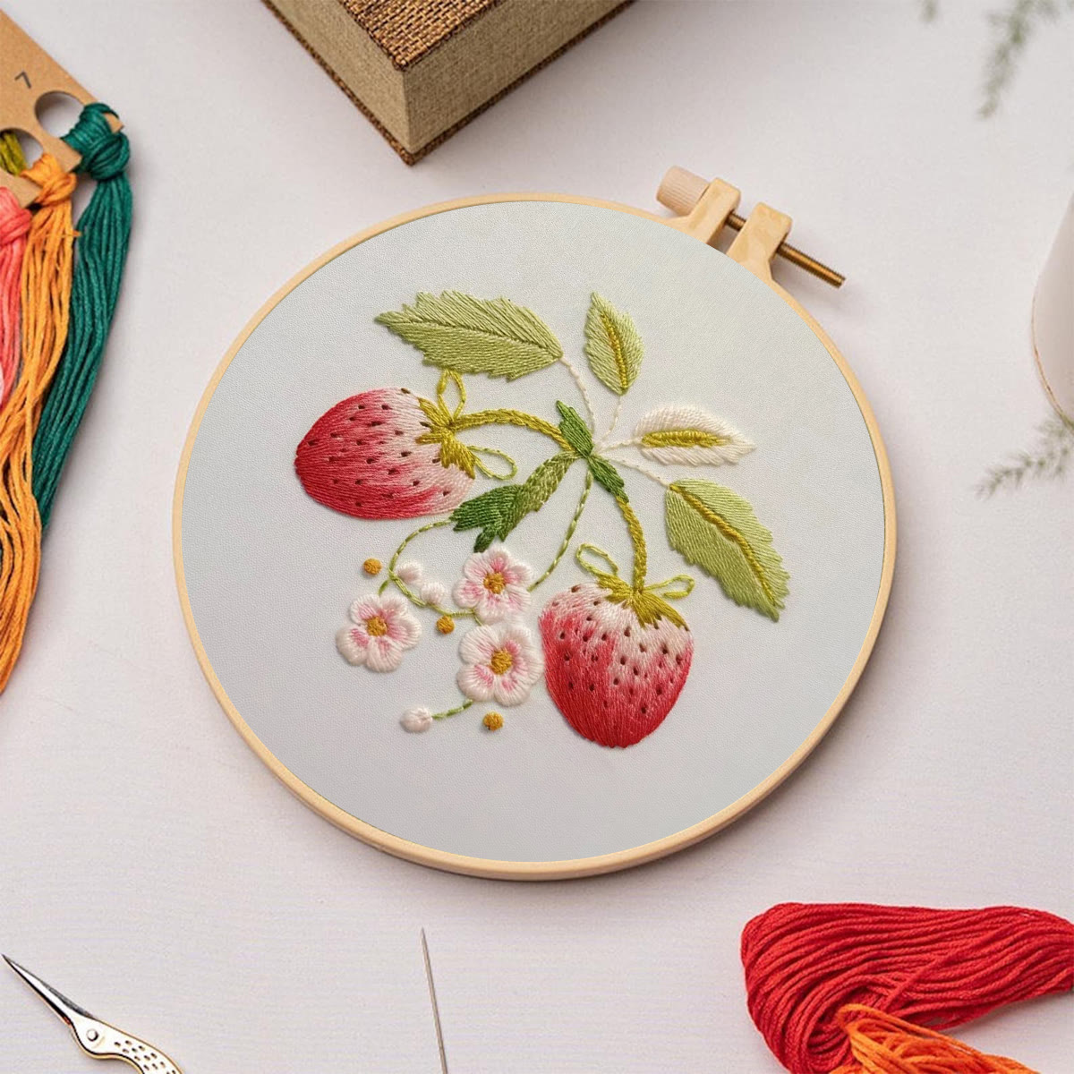 Rubbyoo Embroidery Kit-  Strawberry Blossoms - image 5