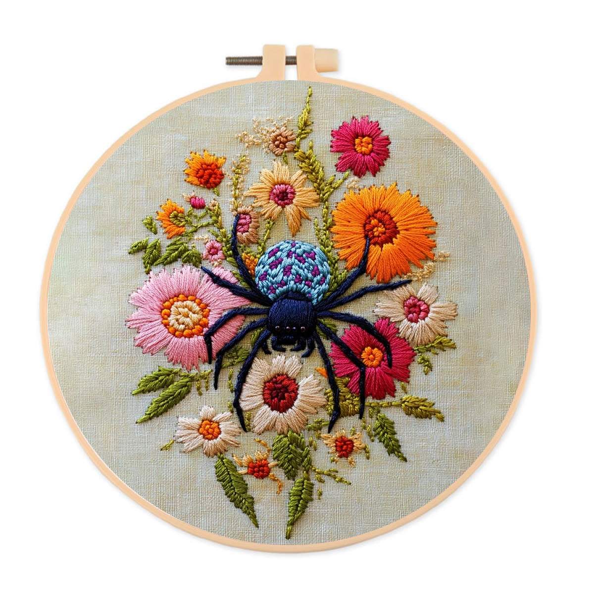 Rubbyoo Embroidery Kit-  Insects Spring Flowers - image 1