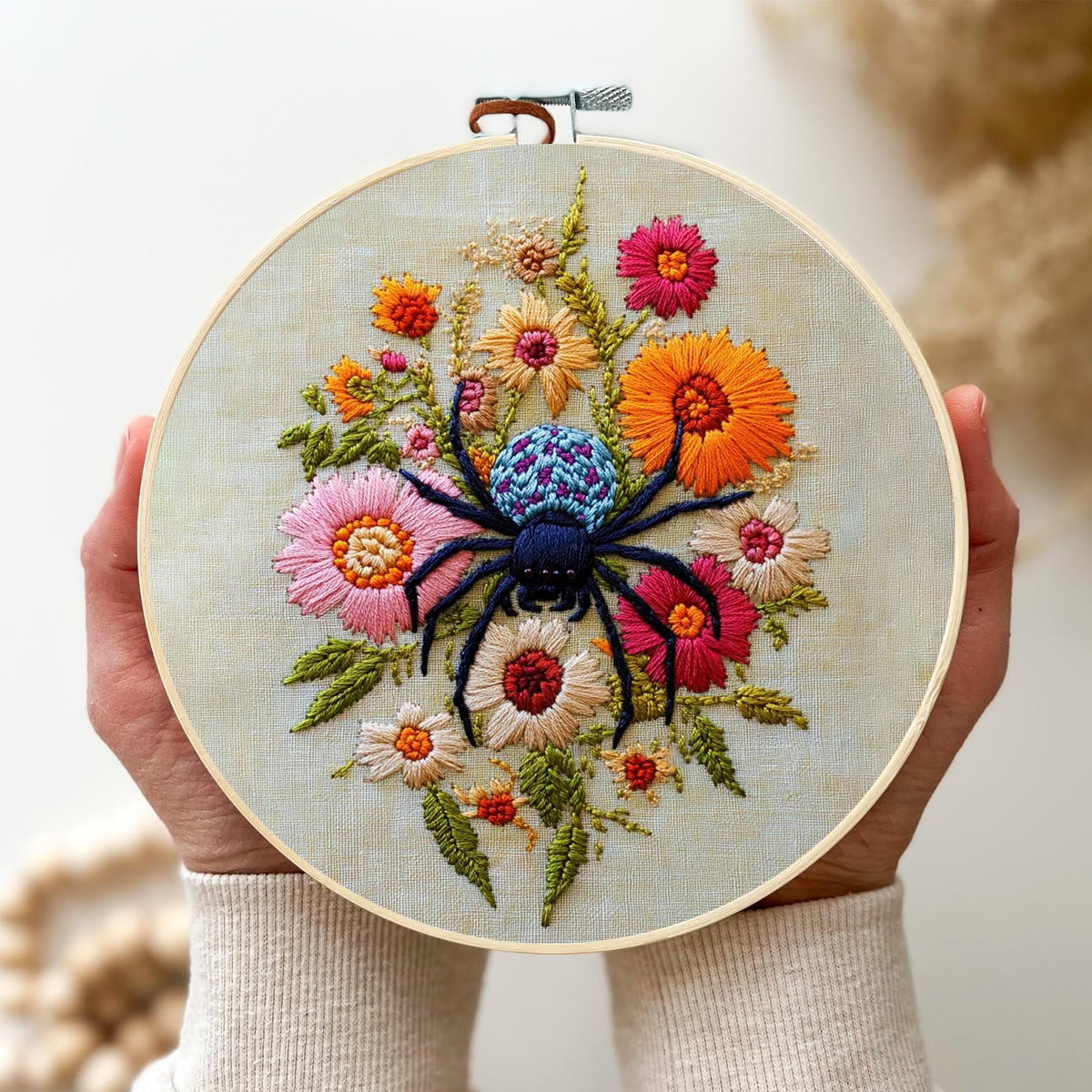 Rubbyoo Embroidery Kit-  Insects Spring Flowers - image 4