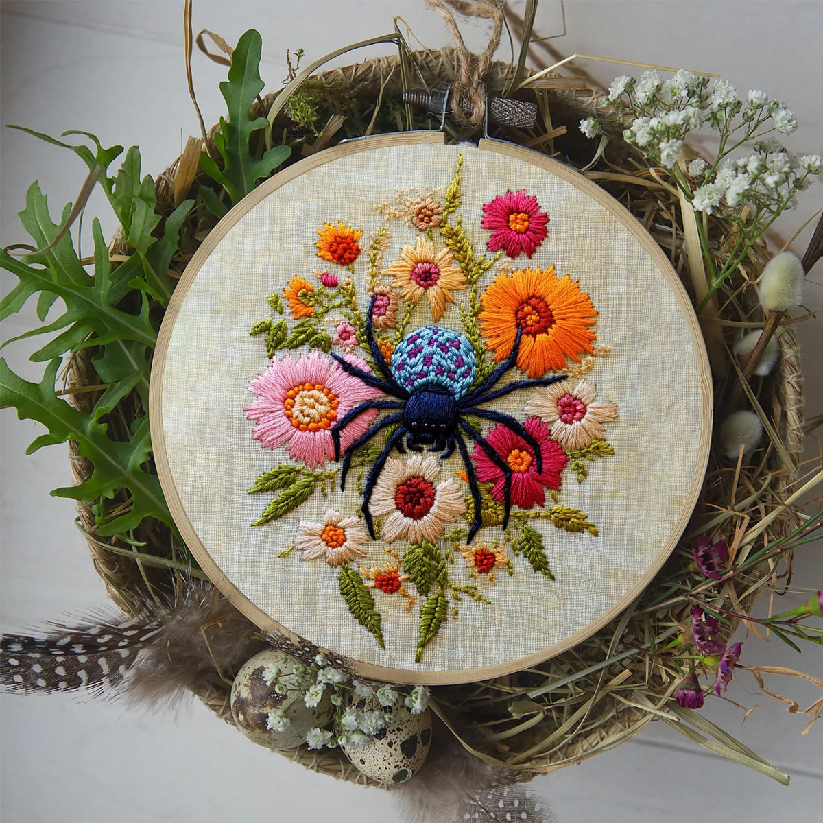 Rubbyoo Embroidery Kit-  Insects Spring Flowers - image 8