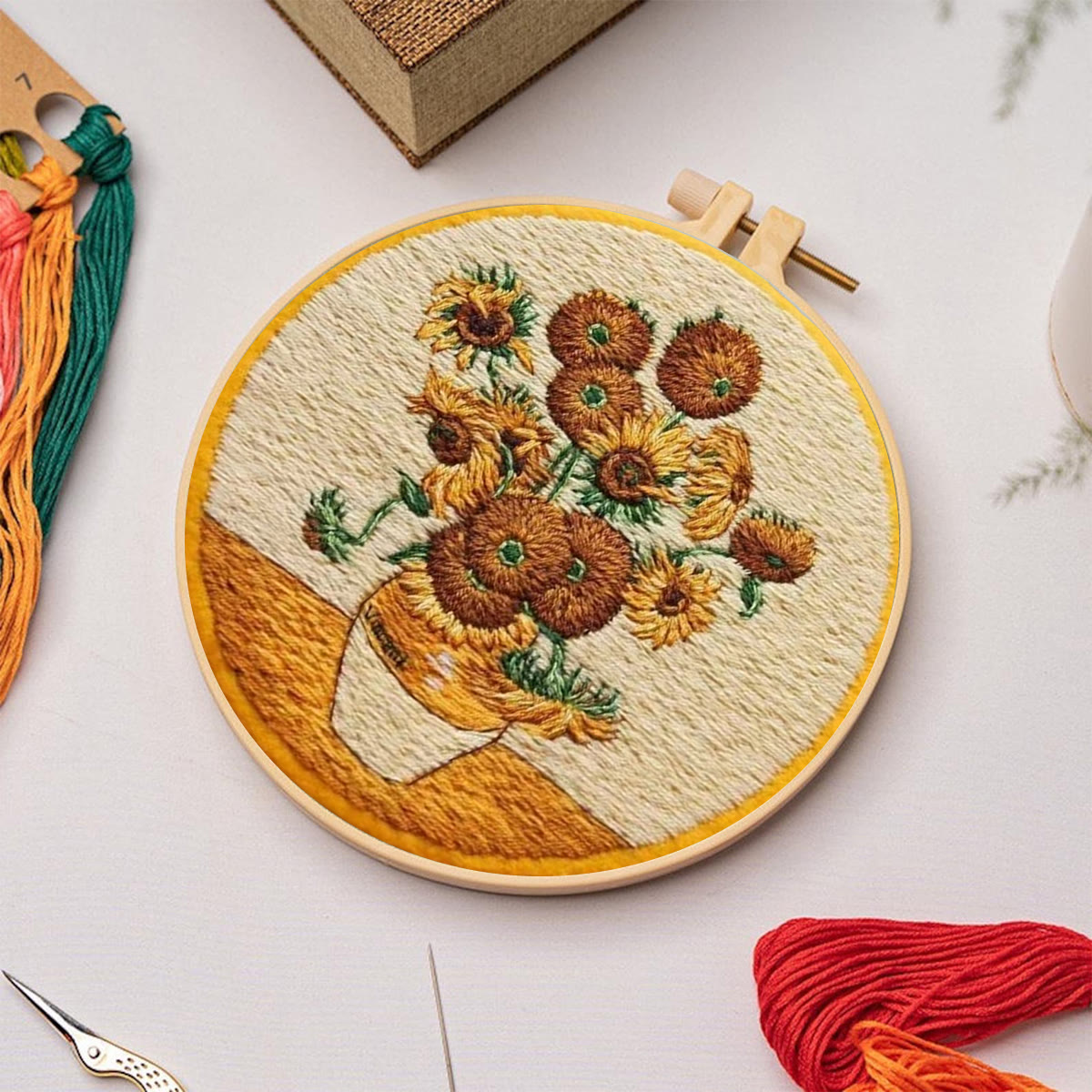 Rubbyoo Embroidery Kit- Van Gogh Sunflowers - image 5