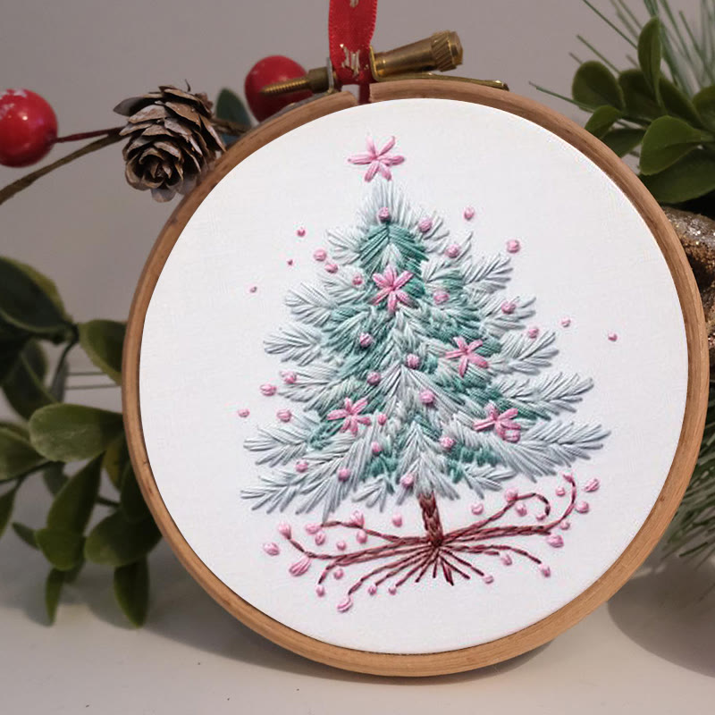 Rubbyoo Embroidery Kit- Pink Christmas Tree - image 2