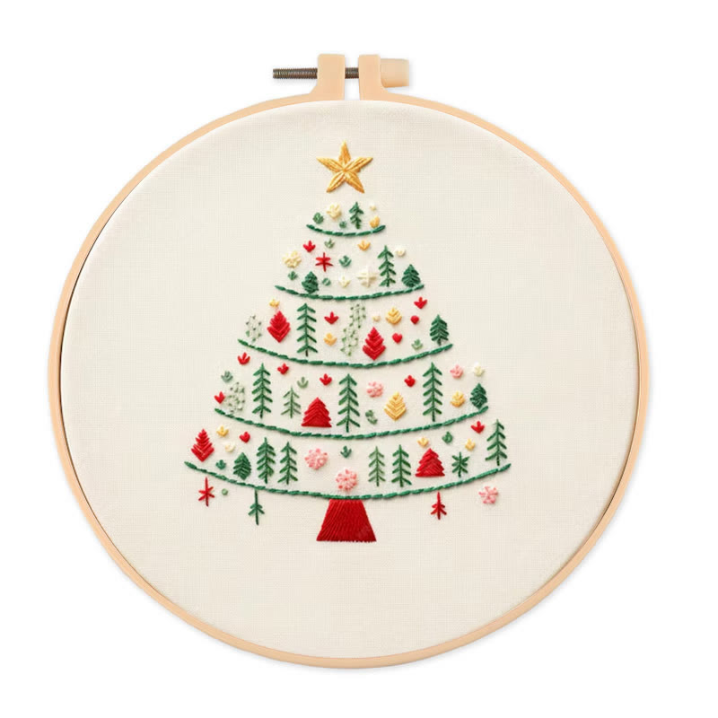 Rubbyoo Embroidery Kit-  Christmas Elements Tree - image 1