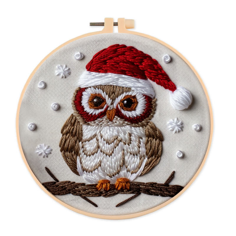 Rubbyoo Embroidery Kit- Christmas Owl - image 1