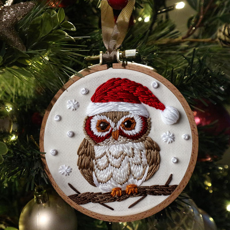 Rubbyoo Embroidery Kit- Christmas Owl - image 3