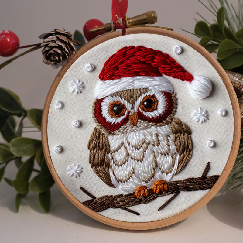 Rubbyoo Embroidery Kit- Christmas Owl - image 2