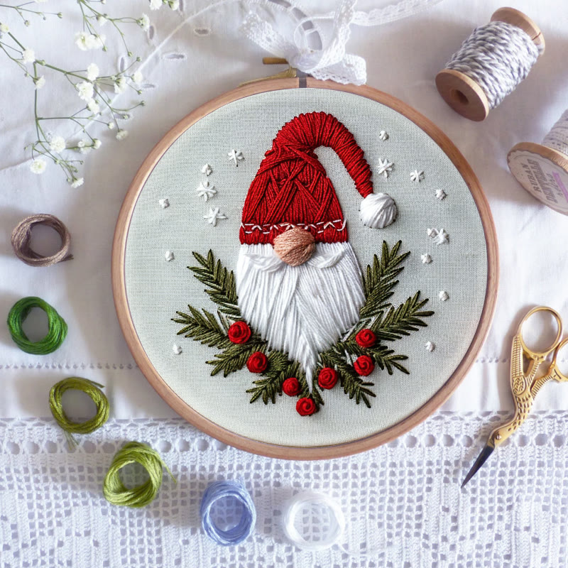 Rubbyoo Embroidery Kit-  Christmas Winter Gnome - image 8