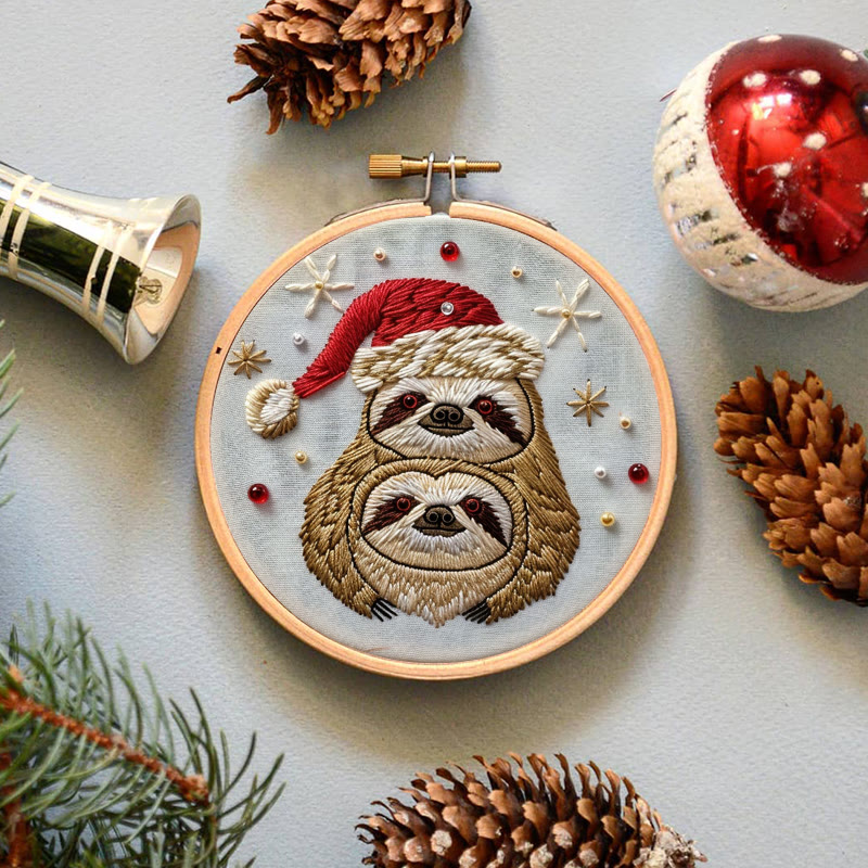 Rubbyoo Embroidery Kit-  Christmas Sloth - image 7