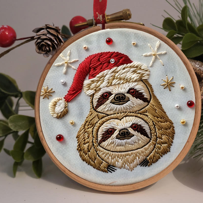 Rubbyoo Embroidery Kit-  Christmas Sloth - image 2