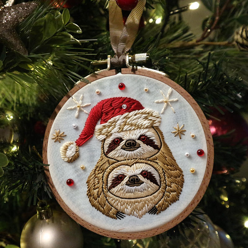 Rubbyoo Embroidery Kit-  Christmas Sloth - image 6