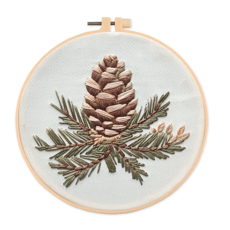 Rubbyoo Embroidery Kit- Pinecone Branch - image 1
