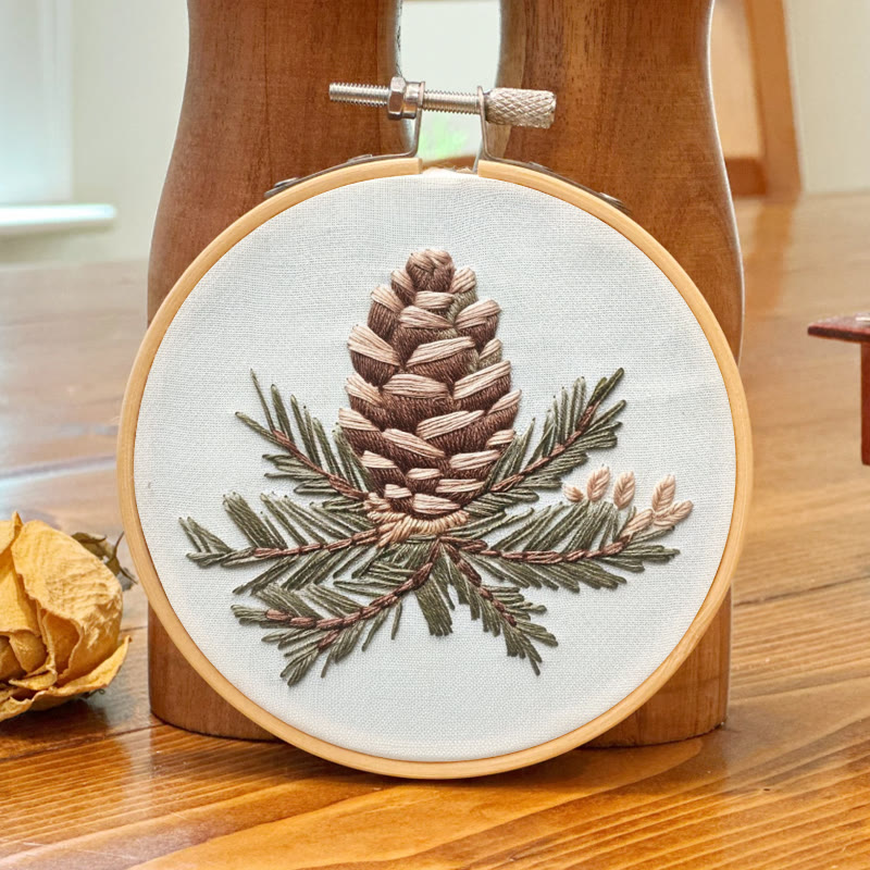 Rubbyoo Embroidery Kit- Pinecone Branch - image 7